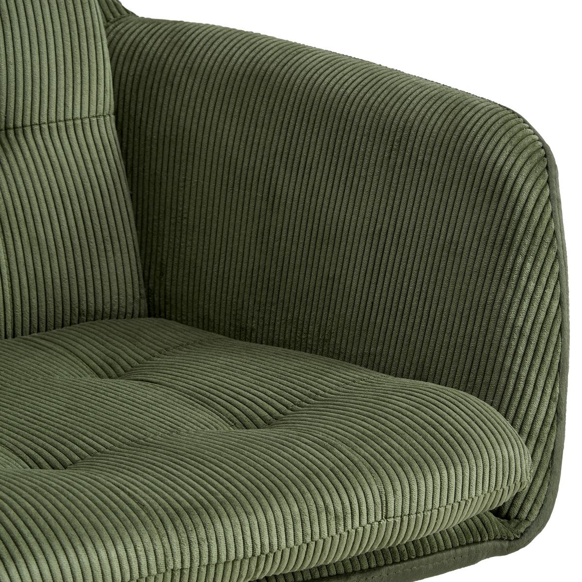 Armlehnstuhl Nizza - Schwarz/Grün, LIFESTYLE, Textil/Metall (60/94/64cm) - MID.YOU