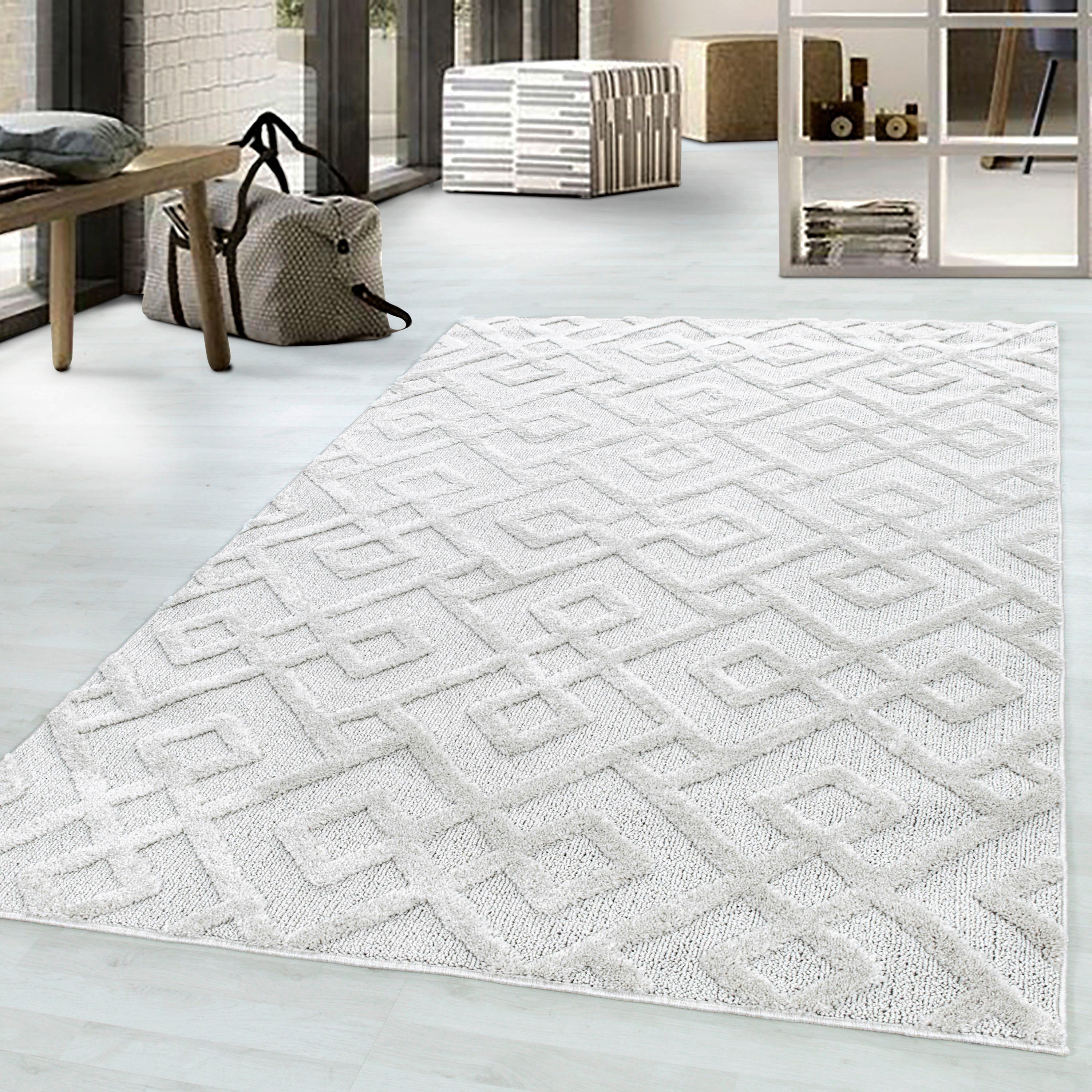 Tkaný koberec 120x170, krémová - krémová, Konvenční, textil (120/170cm)