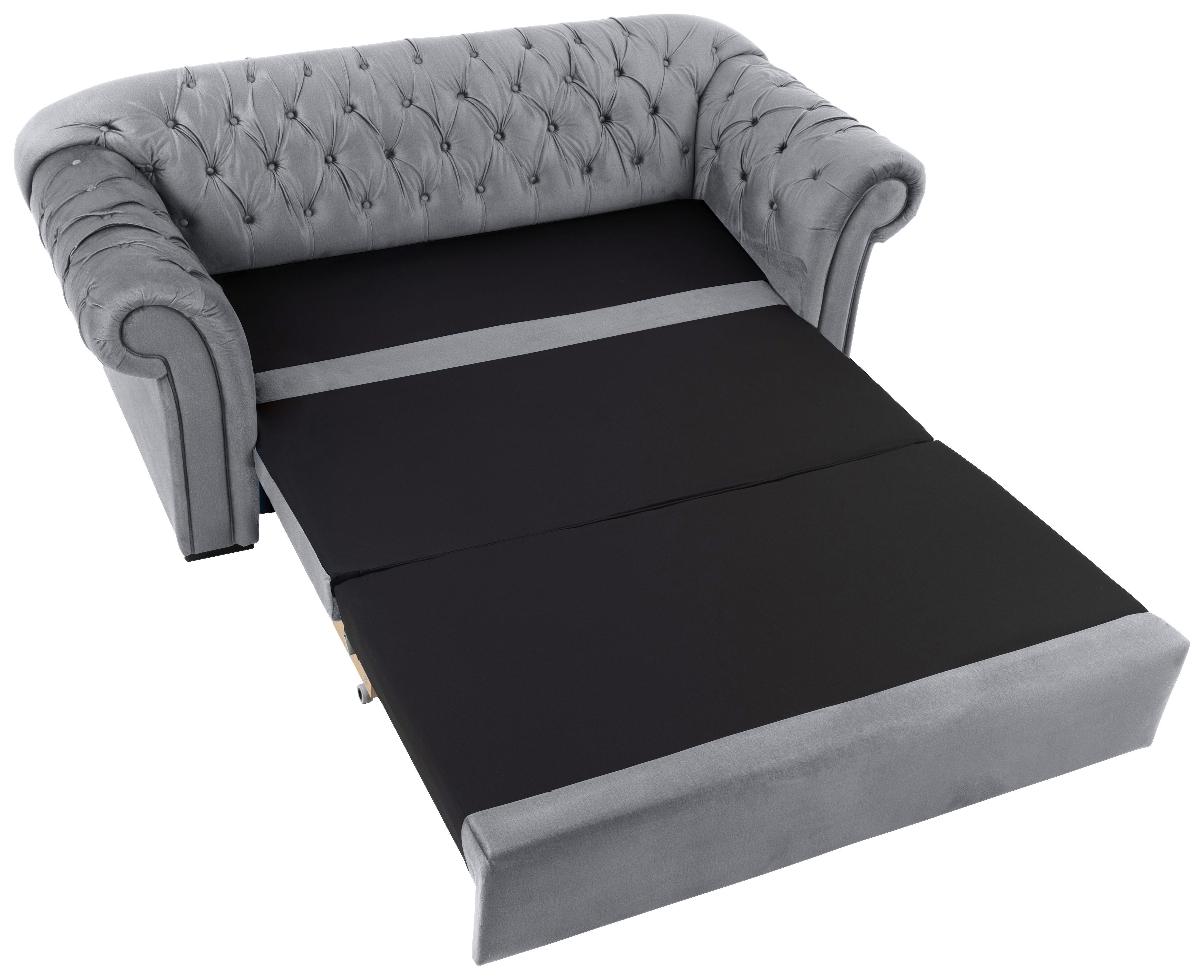 Schlafsofa Cupido - Schwarz/Grau, Design, Textil (213/86/99cm) - MID.YOU