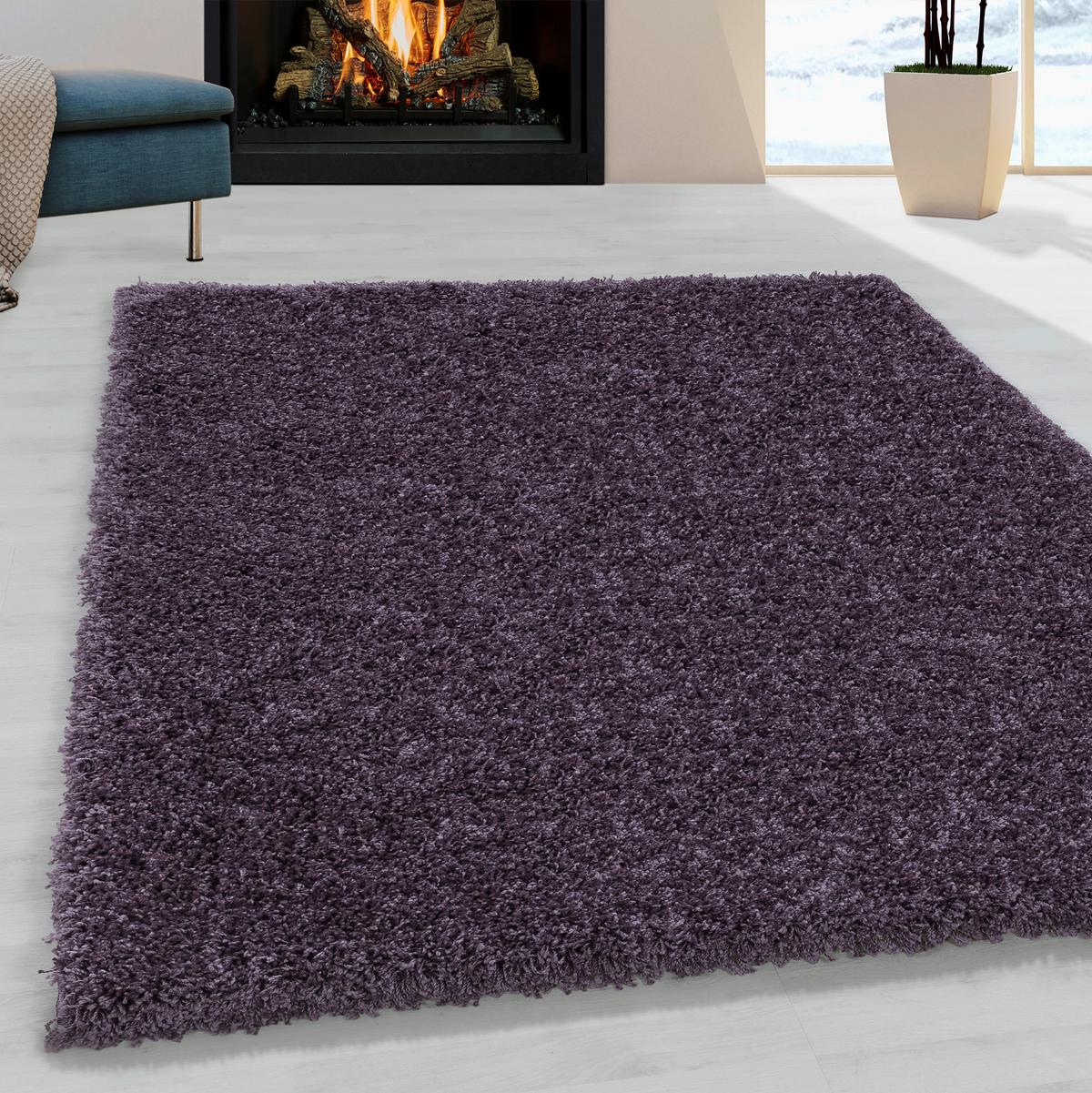 Teppich Läufer Violett Sydney 80x250 Cm - Violett, Basics, Textil (80/250cm)