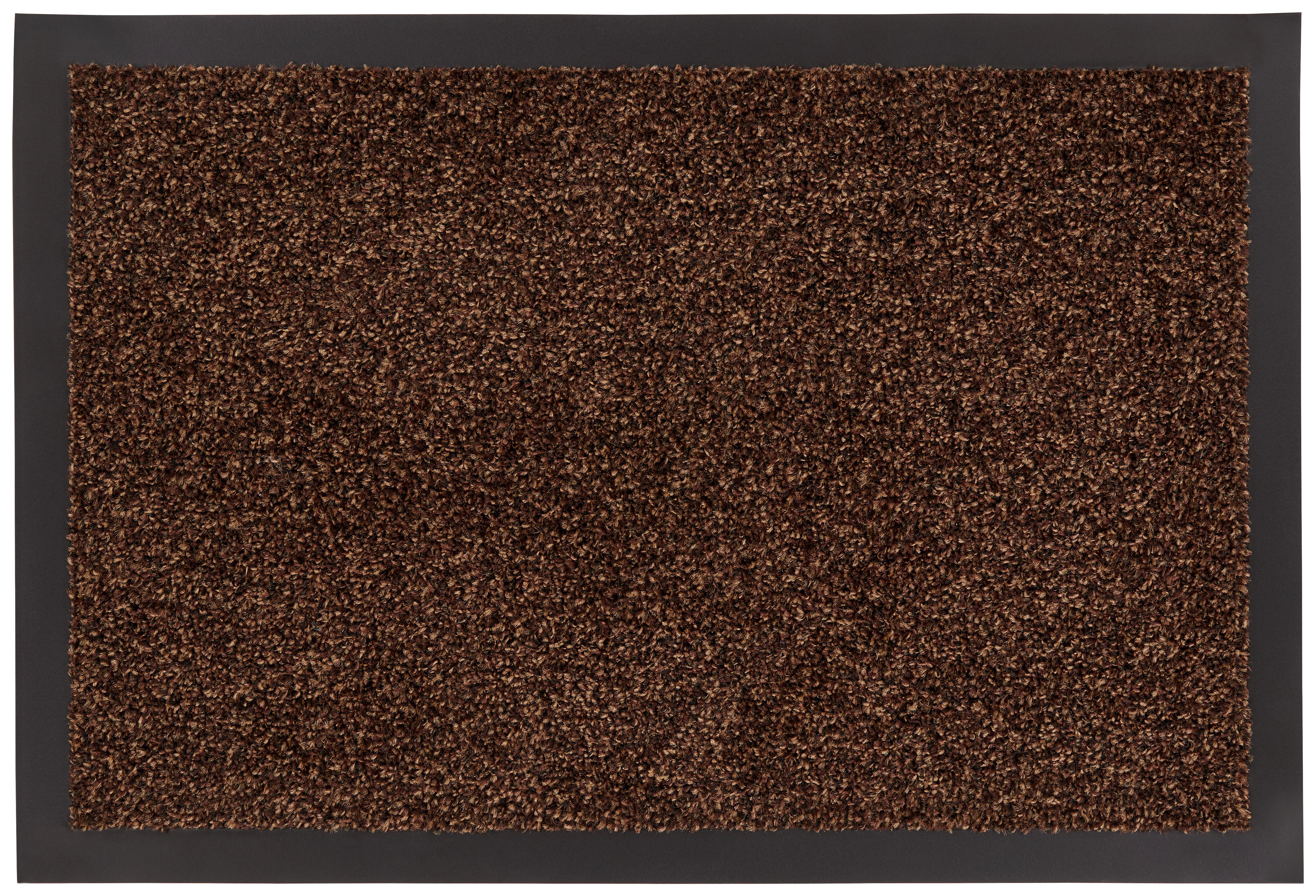 Lábtörlő, Barna, Kb. 40/60cm Wolfgang - barna, Basics, műanyag (40/60cm) - Homezone