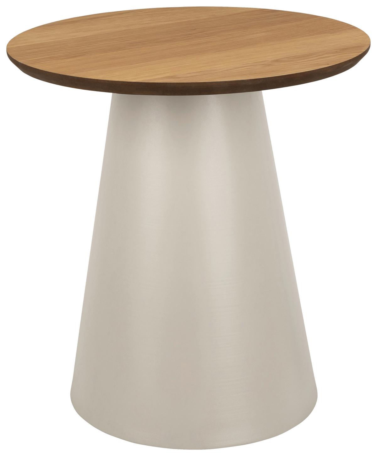 PRÍRUČNÝ STOLÍK SOLI - kašmírová/farba duba, Design, kov/kompozitné drevo (45/48cm)