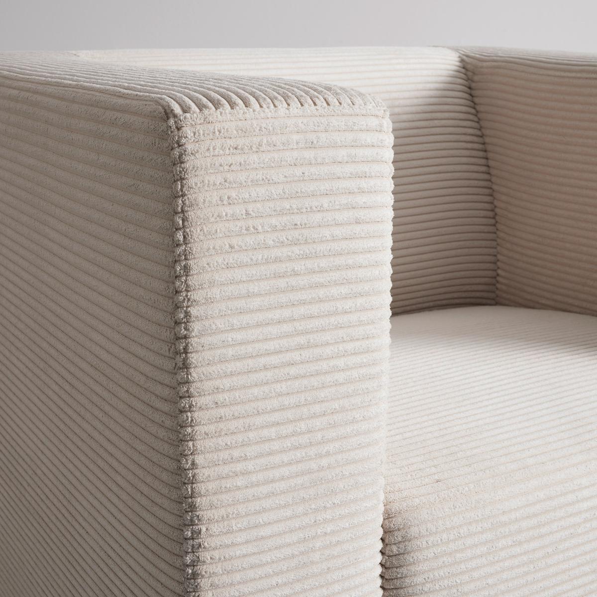 Třímístná pohovka SAM, krémový manšestr - krémová, Moderní, dřevo/textil (217/79/84cm) - Mömax