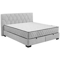 Boxbett Nagol B - Hellgrau/Schwarz, MODERN, Holzwerkstoff/Textil (180/200cm) - MID.YOU