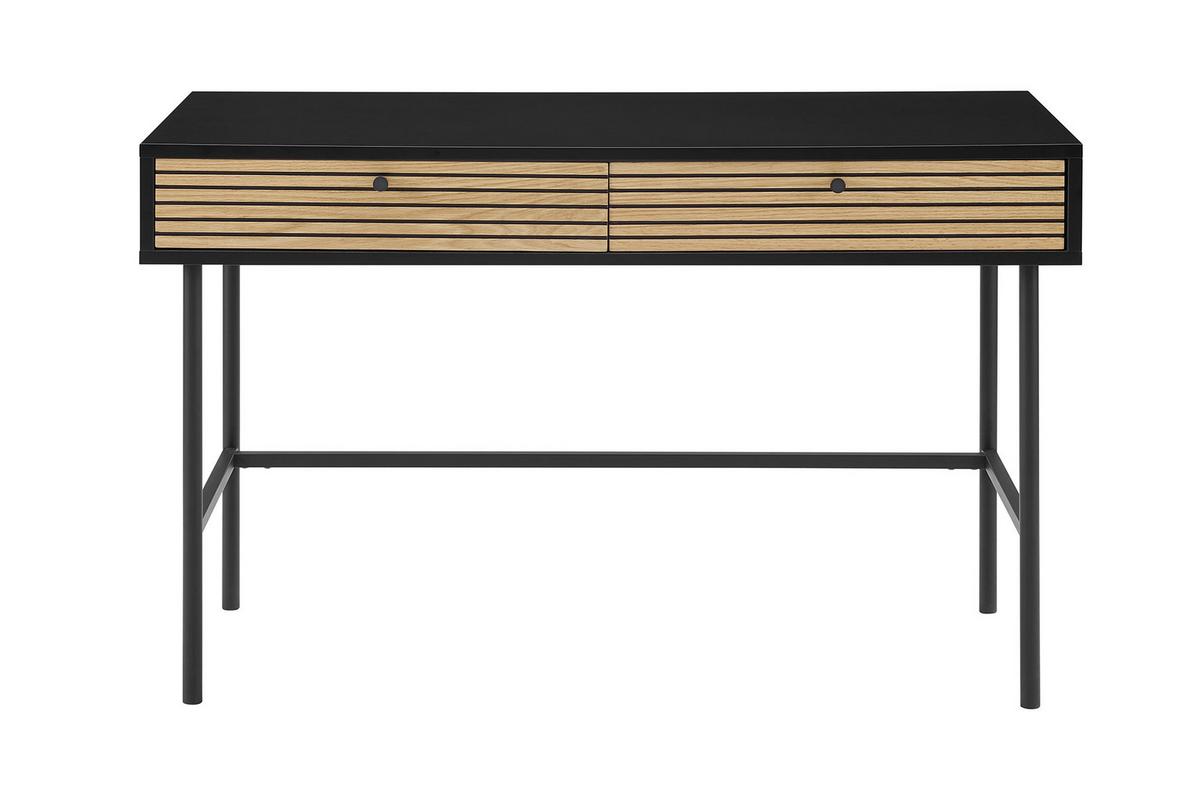 Schreibtisch Schwarz/Eichefarben L: 120cm - Eichefarben/Schwarz, Design, Holz/Holzwerkstoff (120/50/75cm) - Livetastic