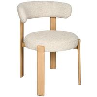 Stuhl Nantes Beige B: 55 cm - Eichefarben/Beige, MODERN, Textil/Metall (55/75/56,5cm) - Livetastic