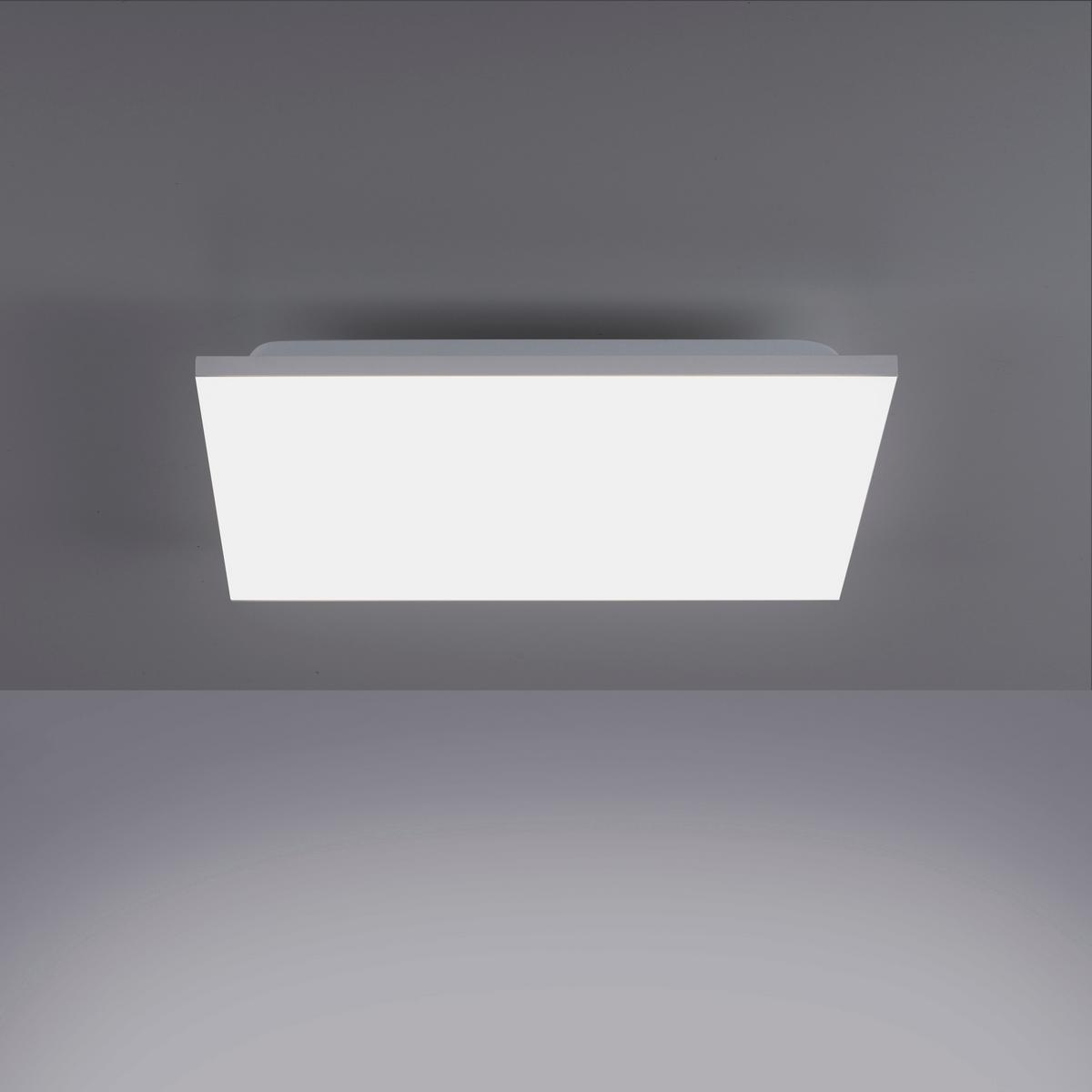 LED-Deckenleuchte Gustav L: 45 cm dimmbar mit Farbwechsler - Weiß, Design, Kunststoff/Metall (45/45/7cm)