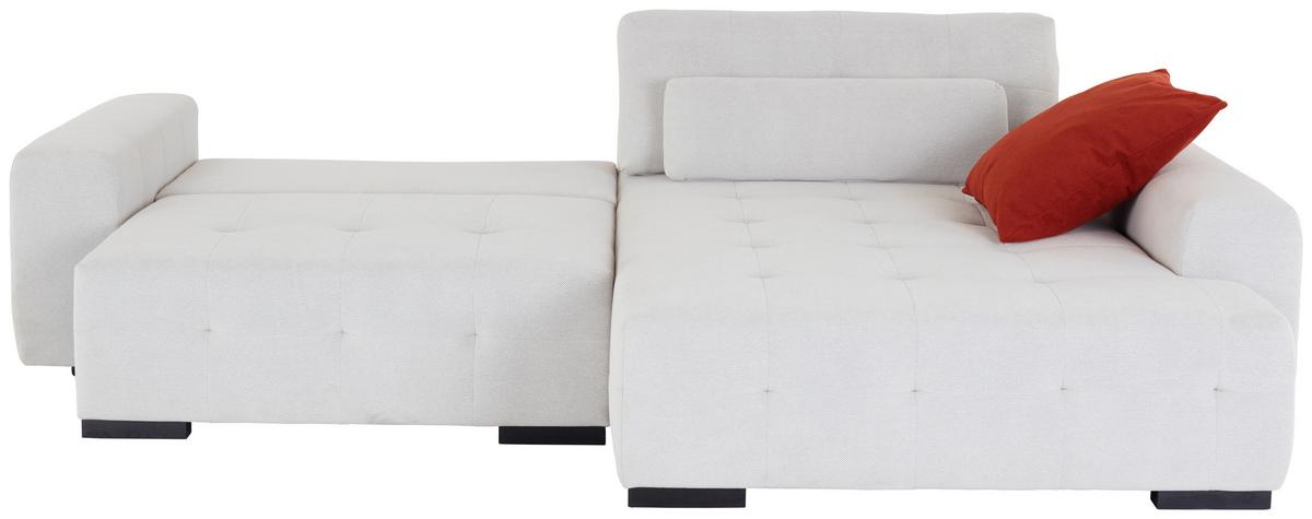 Ecksofa Chance - Beige/Rot, MODERN, Holz/Holzwerkstoff (301/201cm)