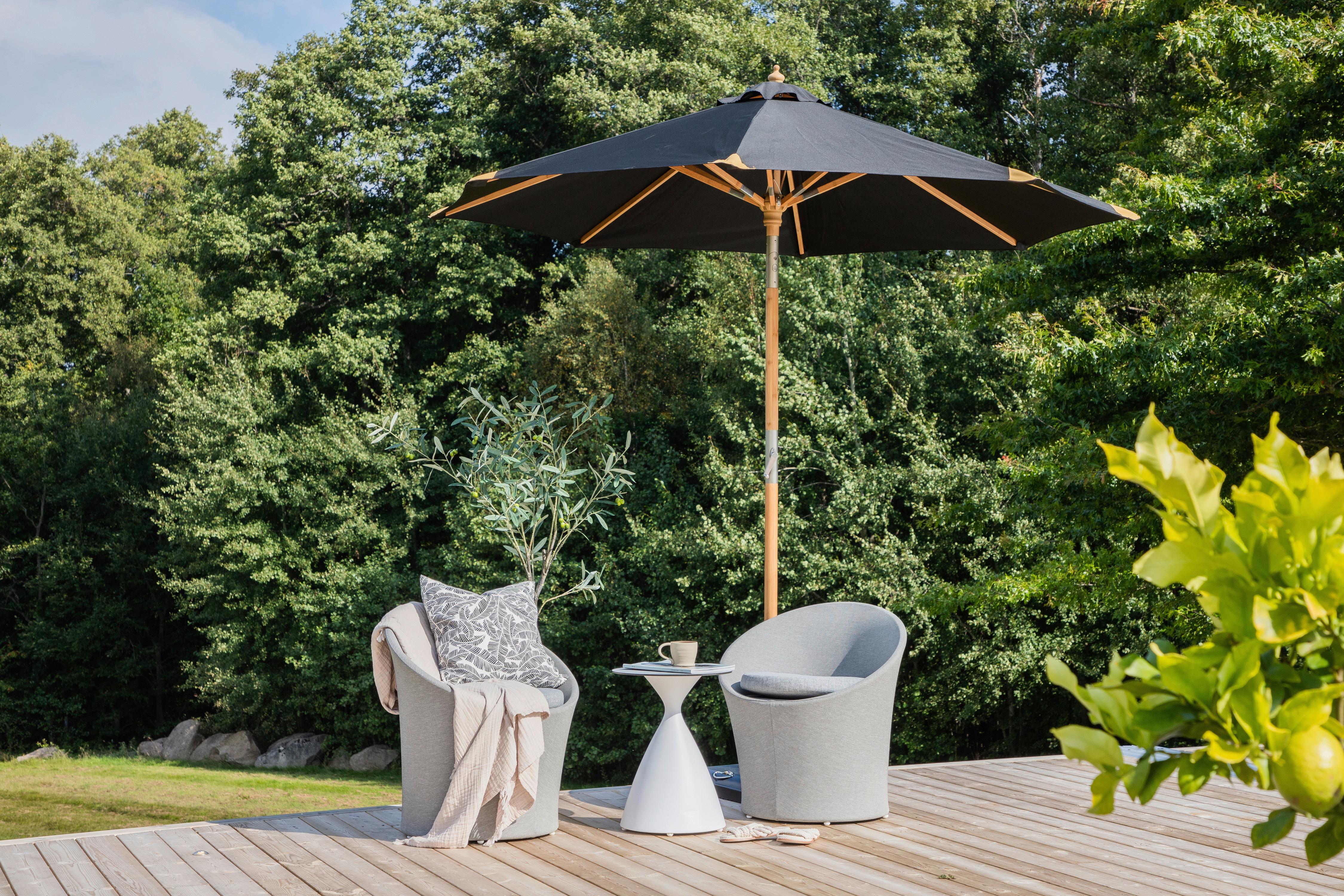 Sonnenschirm Cerox L/b: 270x250 Cm Schwarz - Schwarz, KONVENTIONELL (270/250cm) - Gardenson