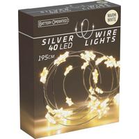 Lichterkette, Warmweiß Ax9731660 - Silberfarben, Basics, Metall (195cm)