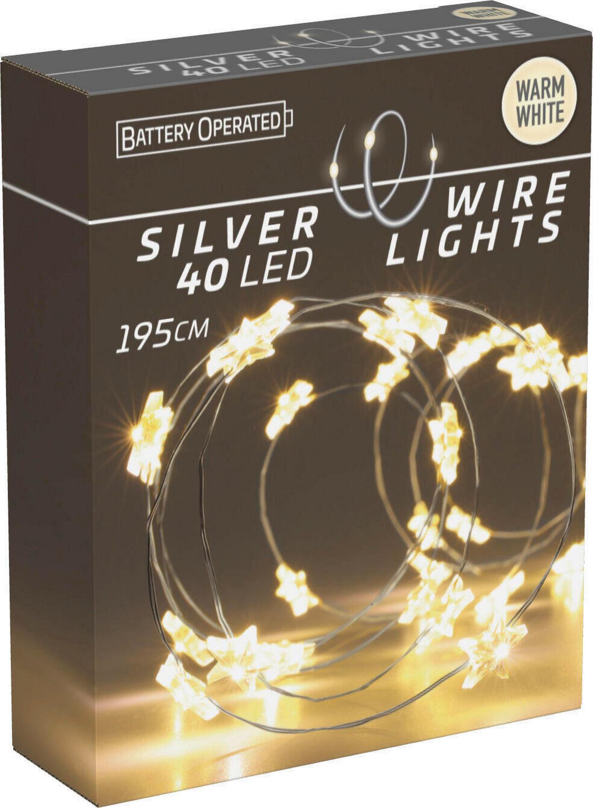 Lichterkette, Warmweiß Ax9731660 - Silberfarben, Basics, Metall (195cm)