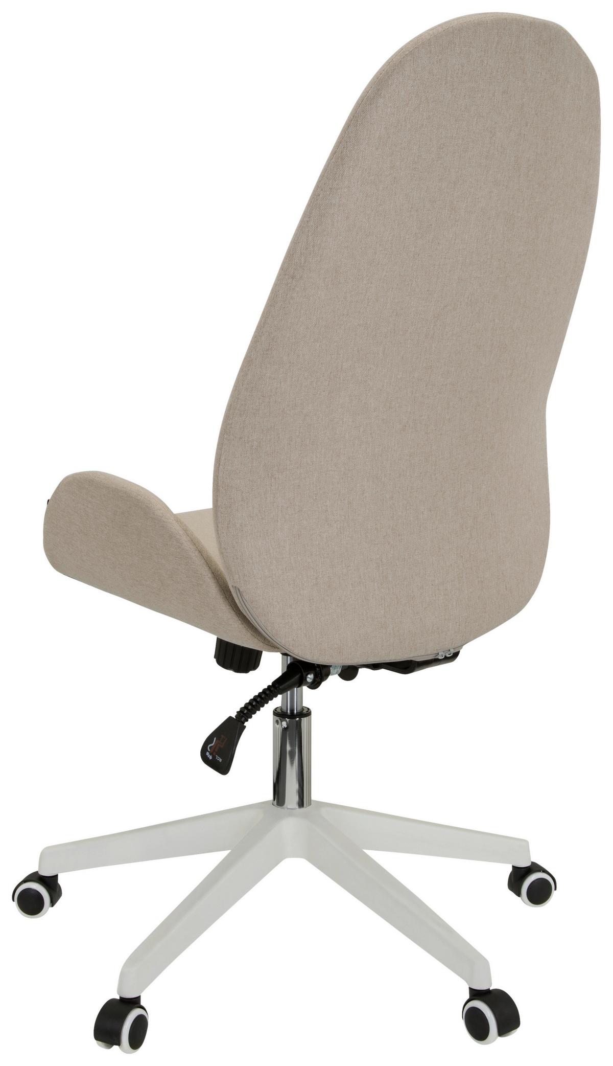 Drehstuhl Avea i mit Wippfunktion Beige - Beige/Weiß, Basics, Kunststoff/Textil (56/104/58cm) - MID.YOU