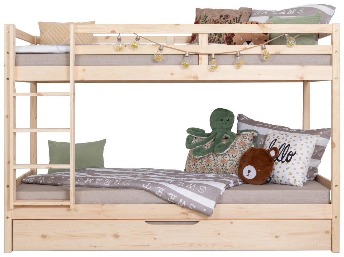 Etagenbett 970507 Rene - Naturfarben, MODERN, Holz (90/200cm) - MID.YOU
