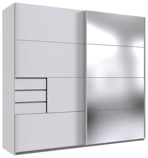 Schwebetürenschrank Saigon - Klar/Weiß, KONVENTIONELL, Holzwerkstoff (225/210/64cm) - MID.YOU