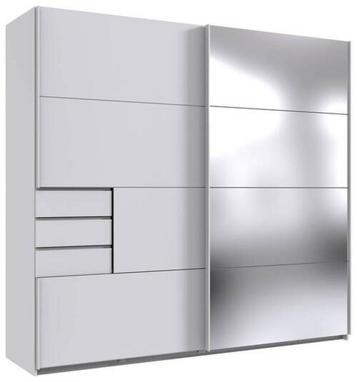Schwebetürenschrank Saigon - Klar/Weiß, KONVENTIONELL, Holzwerkstoff (225/210/64cm) - MID.YOU