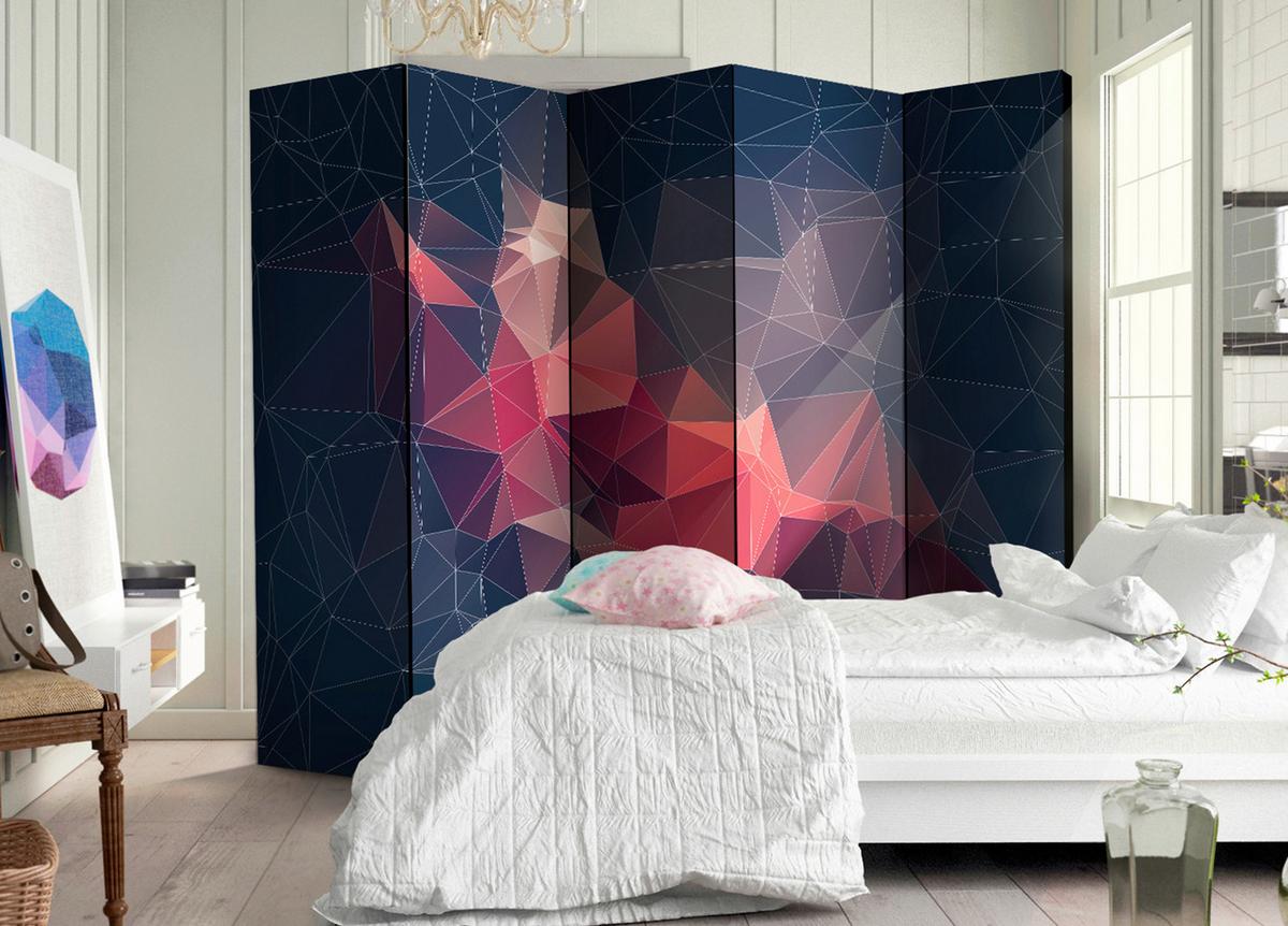 Paravent Multicolor B: 225 Cm - Multicolor, Basics, Holz/Textil (225/172/3cm) - artgeist
