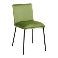 Stolička DARLA zelená - čierna/zelená, Modern, kov/drevo (49/81/55cm) - Bessagi Home