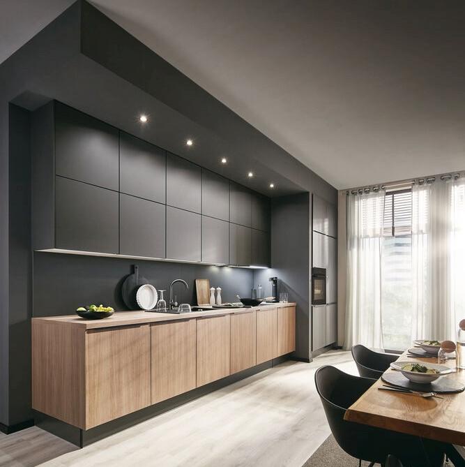 Einbauküchen Pn 210 Frei Planbar Modernes Design - Holzwerkstoff - Pino