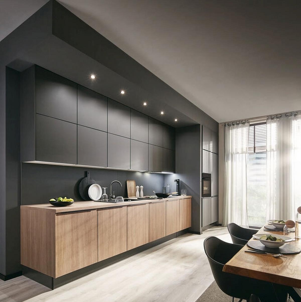 Einbauküchen Pn 210 Frei Planbar Modernes Design - Holzwerkstoff - Pino