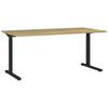 Schreibtisch B 160 H 70 cm Gw-Profi, Eiche Dekor/Schwarz - Eichefarben/Schwarz, KONVENTIONELL, Holzwerkstoff/Metall (160/70/80cm) - Germania