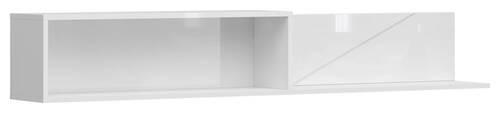 Wandboard Forn Shelf - Weiß Hochglanz/Weiß, Design, Holzwerkstoff (156/25/22cm)