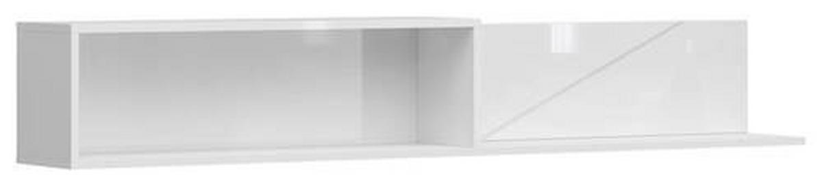 Wandboard Forn Shelf - Weiß Hochglanz/Weiß, Design, Holzwerkstoff (156/25/22cm)