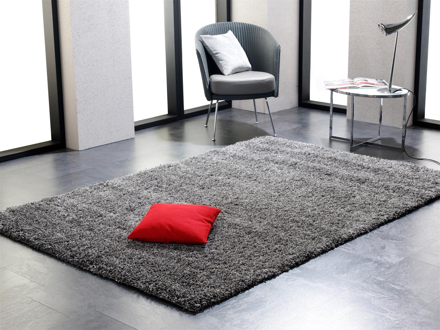 Hochflorteppich Fashion Shaggy Grau 160x230 cm - Grau, Basics, Textil (160/230cm) - Novel