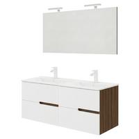 Fürdőszoba Blokk Eva 120cm - diószínű/mokka, Konventionell, faalapú anyag/természetes anyagok (120/51/46cm)