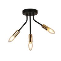 DECKENLEUCHTE 33-78032 TIARA - Schwarz, KONVENTIONELL, Metall (35/12/25cm)