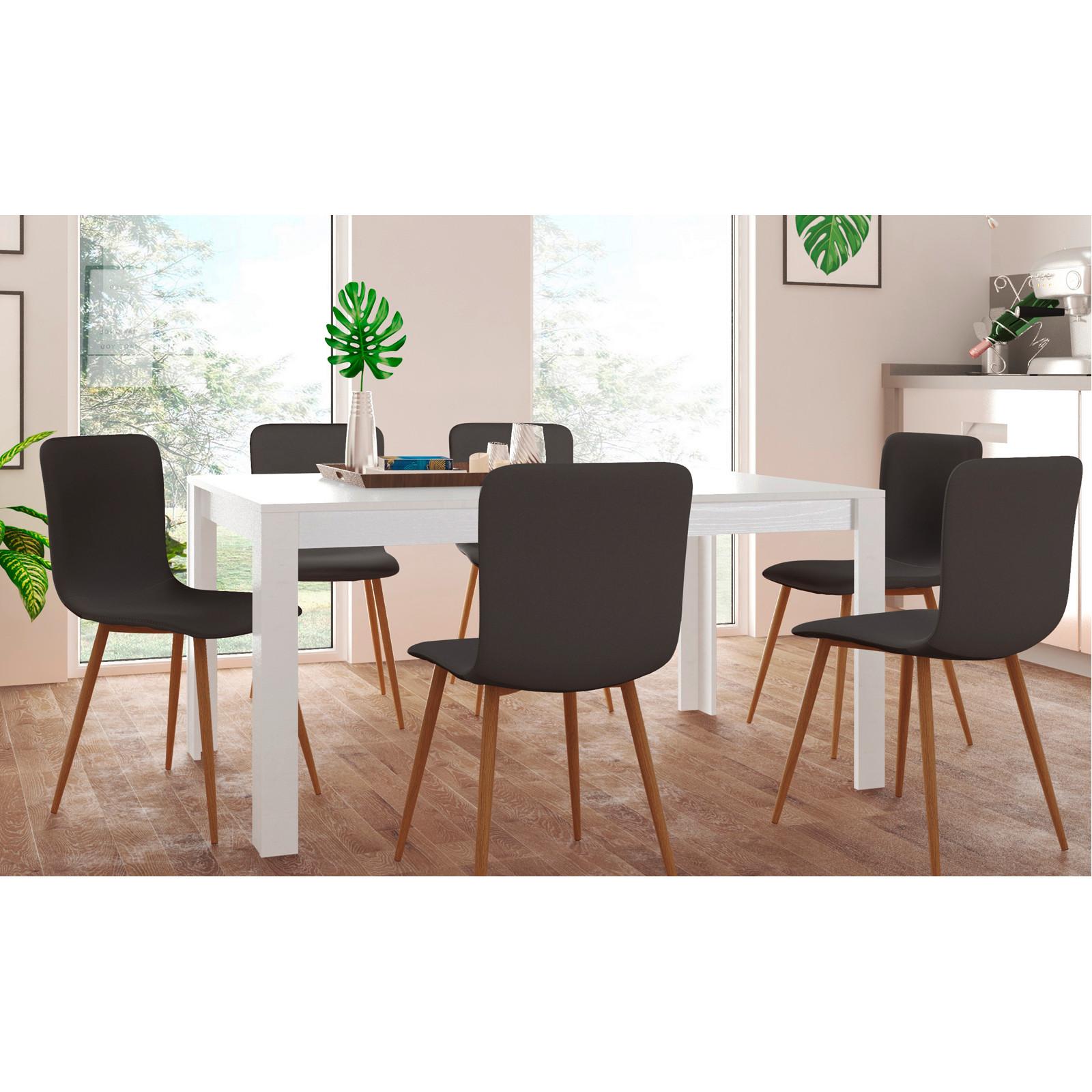 Esstisch Lynn Weiß L: 160 cm - Weiß, Design, Holzwerkstoff (160/75/90cm) - MID.YOU