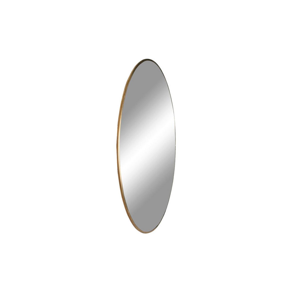 Spiegel Jersey Mirror Klar, Rund, B/H/T: 40x40x0,5cm - Klar/Messingfarben, Basics, Glas/Metall (40/40/0,5cm)