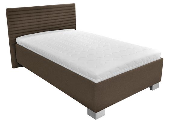 Čalúnená Posteľ Como 120x200 - hnedá/biela, drevo/textil (214/142/97cm) Čalúnená Posteľ Como 120x200 - hnedá/biela, drevo/textil (214/142/97cm)