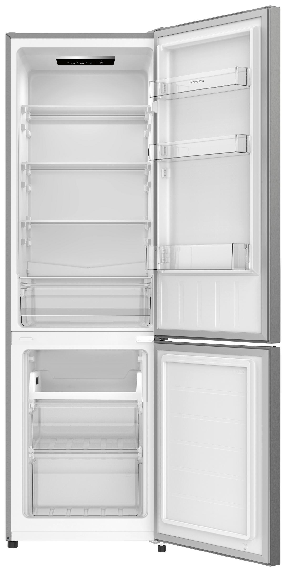 KÜHL-GEFRIER-KOMBINATION Silberfarben B: 54cm - Silberfarben, Basics, Glas/Kunststoff (54/176/55cm) - Respekta