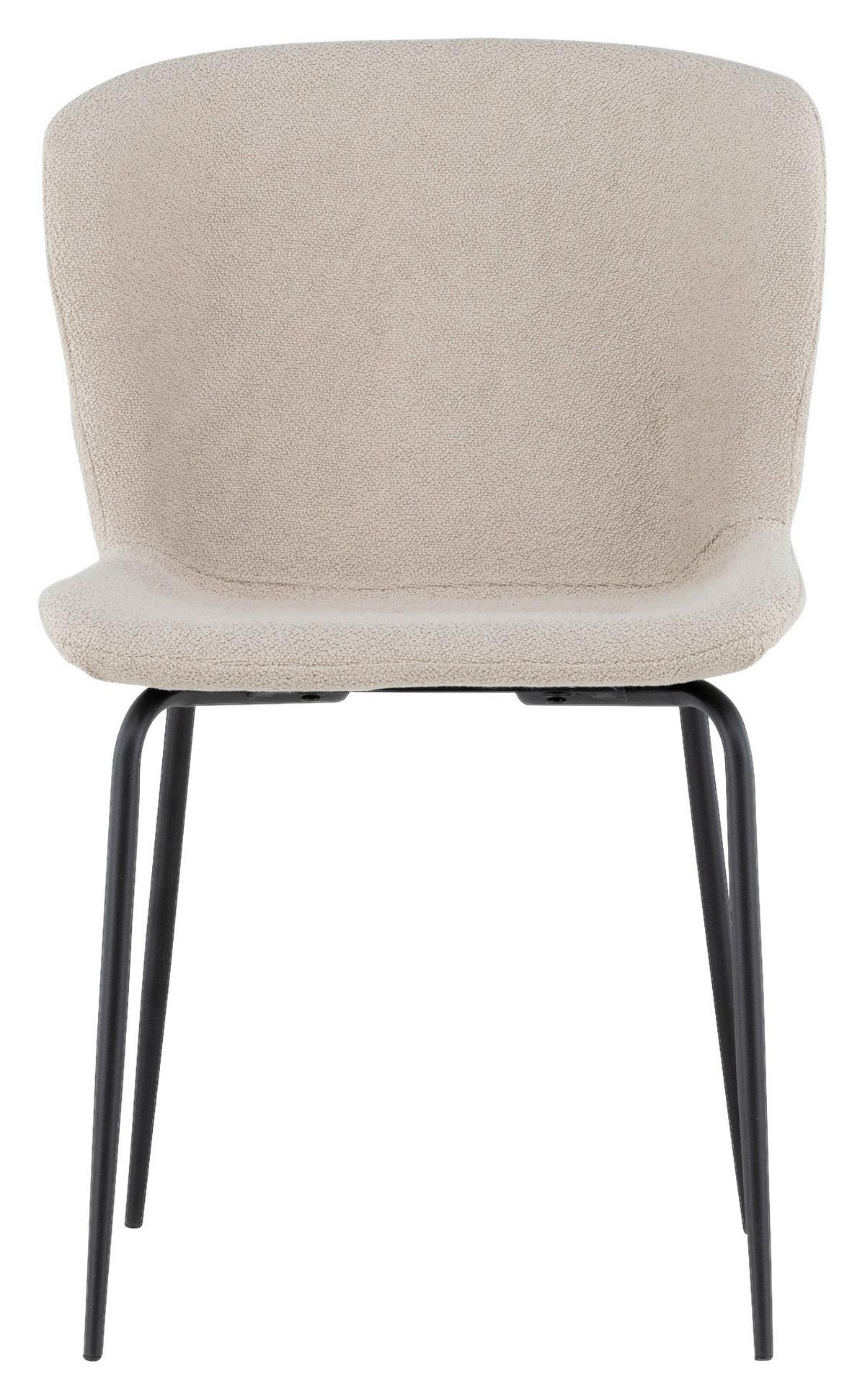 Stuhl-Set Modesto - Beige/Schwarz, Design, Kunststoff/Textil (48/79,5/54cm) - Livetastic