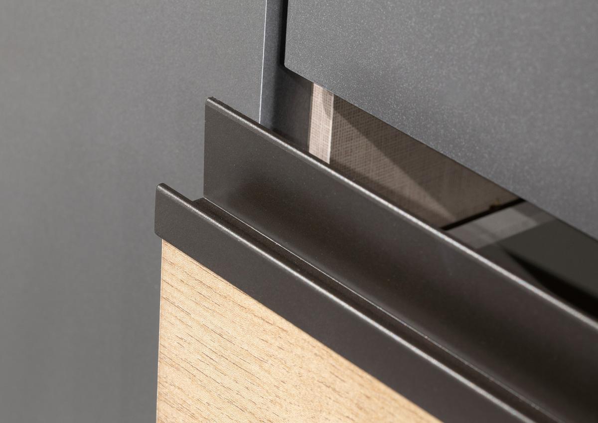 Eckkleiderschrank Costa Grau Eiche Artisan Dekor - Eiche Artisan/Grau, MODERN, Holzwerkstoff (208/197/298cm) - Rauch Möbel