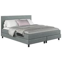Boxbett mit Topper Andorra 180x200 cm Hellgrün - Schwarz/Hellgrün, MODERN, Holzwerkstoff/Textil (180/200cm) - MID.YOU