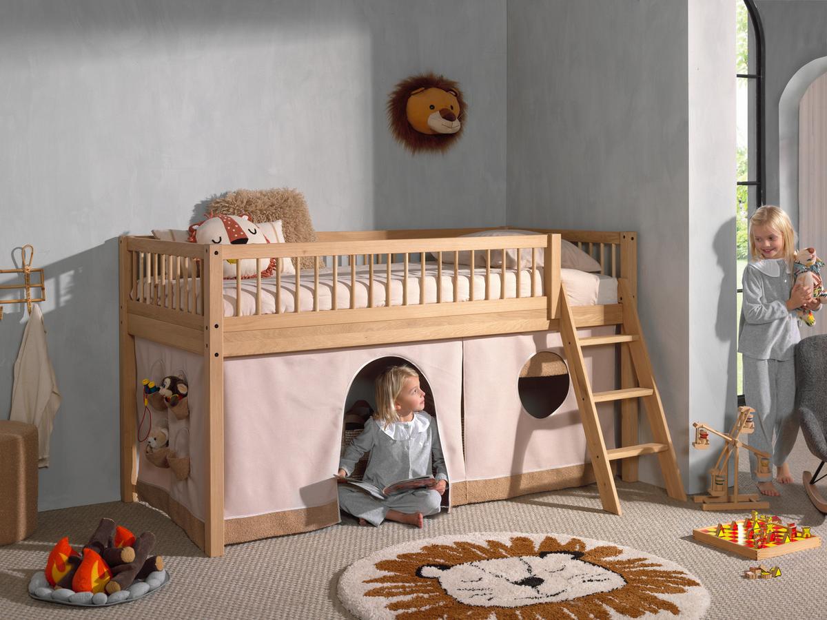 Hochbett Forrest Naturfarben 90x200cm - Naturfarben, MODERN, Holz (90/200cm) - Vipack