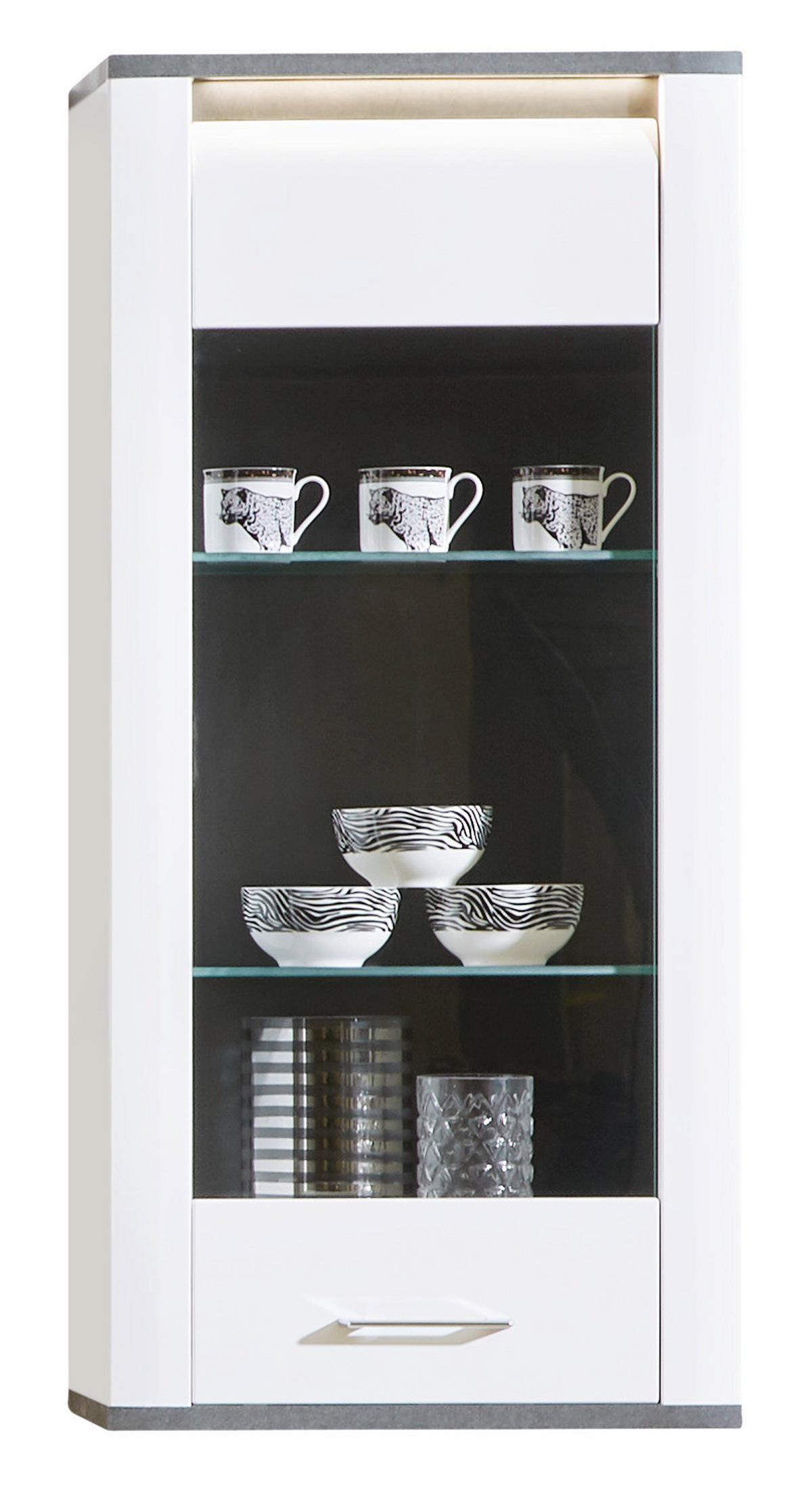 Wohnkombination Modern 4 Tlg. Mit Led Alassio 2, Weiß/matera - MODERN (312,6/200/40,5cm) - Luca Bessoni