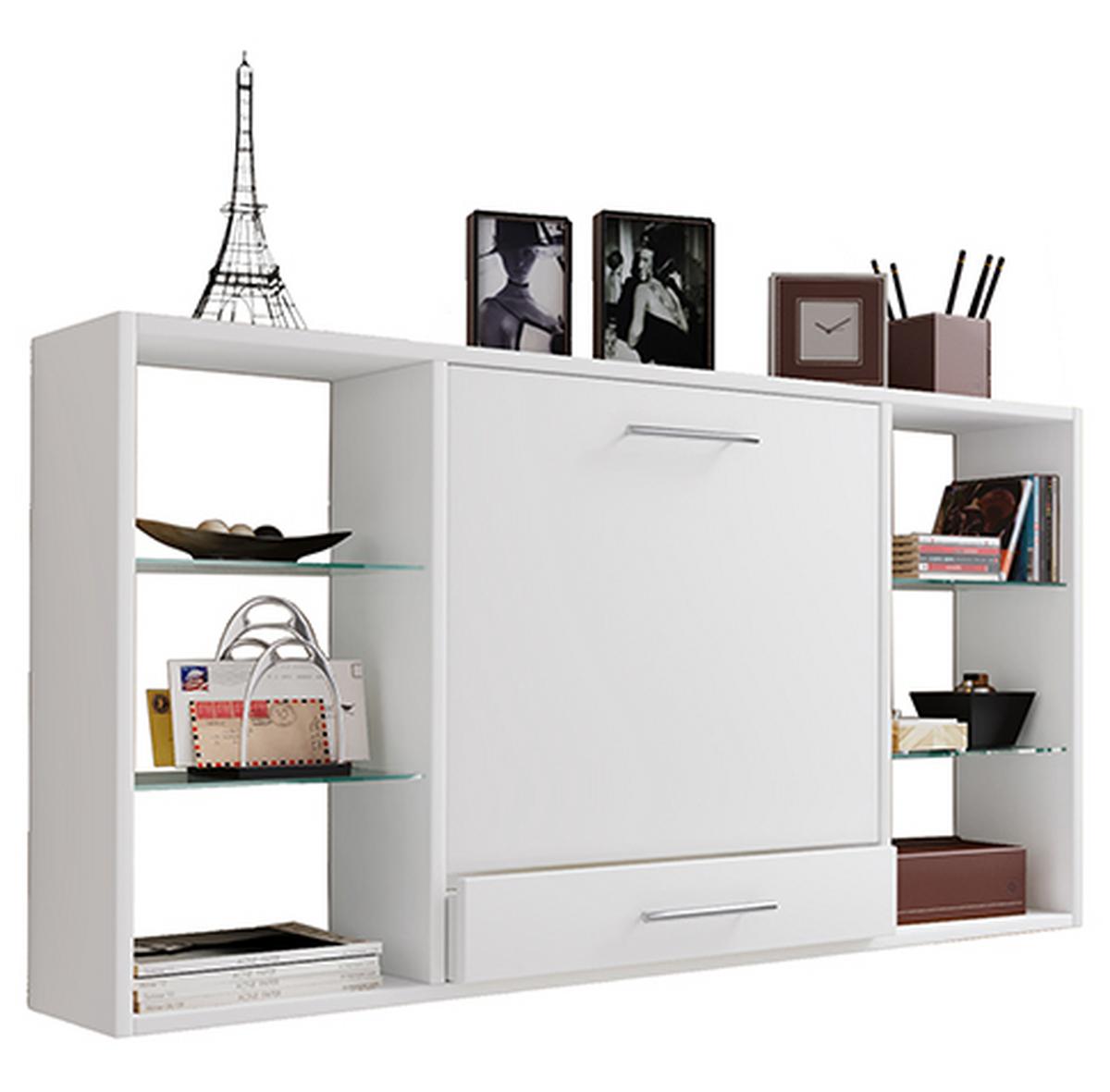 Laptoptisch Klappbar Mit Stauraum B: 115 cm Teala Weiß - Weiß, Basics, Holzwerkstoff (115/20/60cm) - MID.YOU