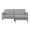 Ecksofa Carini - Eichefarben/Hellgrau, Basics, Textil (222/152cm)