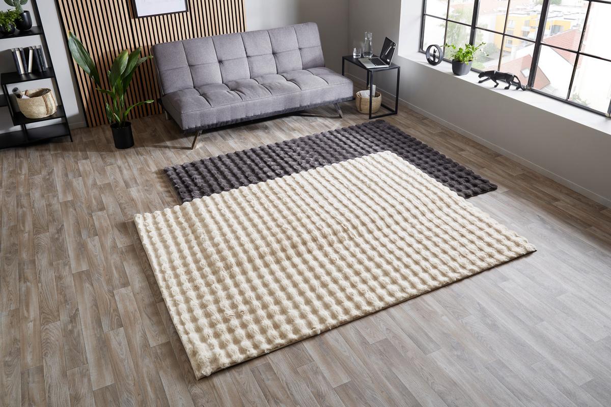 Fellteppich Marlene Beige 160x220 cm - Beige, ROMANTIK / LANDHAUS, Textil (160/220cm) - James Wood