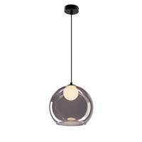 PENDELLEUCHTE 31-38333 BRIN - Schwarz/Weiß, Design, Glas/Metall (23/23/100cm)
