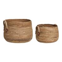 Korbset Aosta Braun 2-Teilig - Braun, Design, Holz