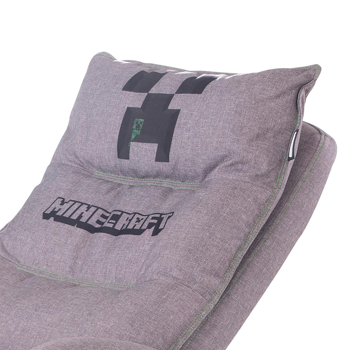 Gamingstuhl Minecraft - Grau, MODERN, Kunststoff/Textil (80,5/116/124/70,5cm) - Minecraft