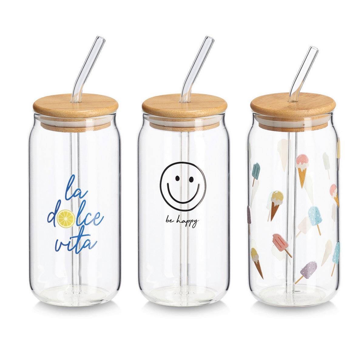 TRINKGLAS Glas, BxHxT: ca. 8x8x16 cm - Transparent, Trend, Glas (7,5/7,5/15,5cm)