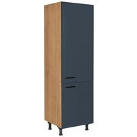 Geräteumbauschrank Easytouch - Blau/Eichefarben, MODERN, Holzwerkstoff (60/216,6/58cm) - Nobilia