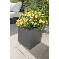BLUMENKASTEN PFLANZKÜBEL 30CM - Anthrazit, Basics, Holz (30/30/35cm) - Prestige Home