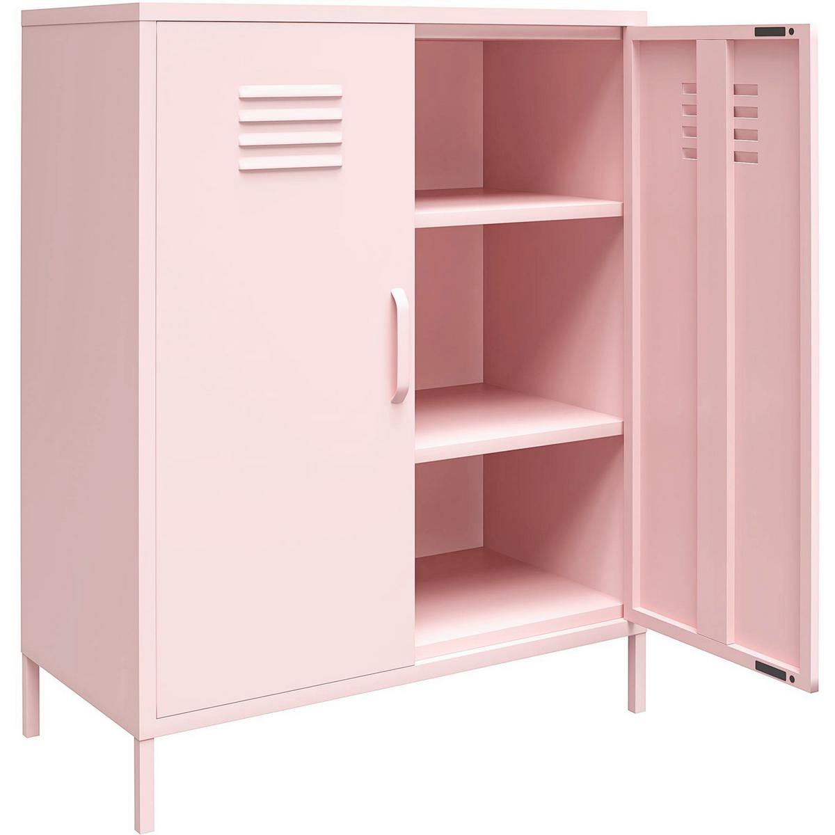 Highboard Cache Rosa B: 80cm - Rosa, Design, Metall (80/101/40cm) - MID.YOU