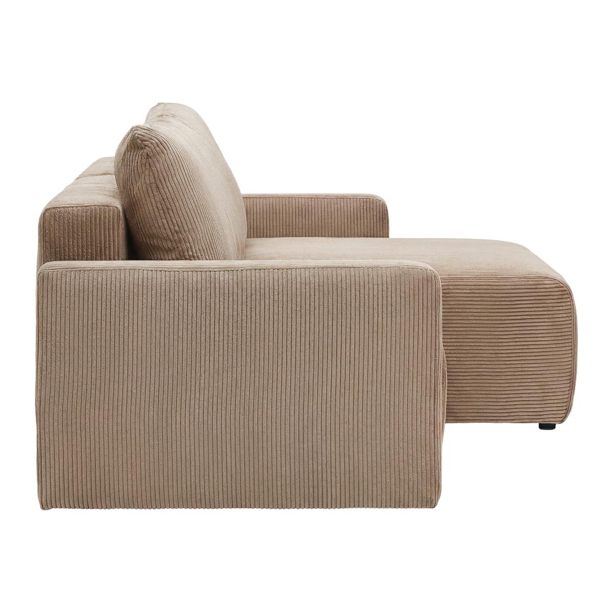 Rohová sedačka DAVE, obojstranná,karamelový menč. - karamelová, Modern, textil (227/146cm) - Based