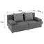 Schlafsofa Neo B: 190cm - Dunkelgrau/Schwarz, MODERN, Textil (190/75/82cm)